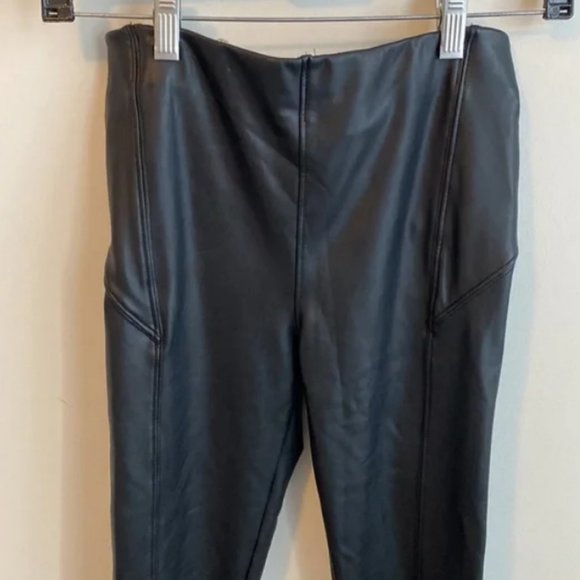 David Lerner Black patent Faux Leather shine Leggings Small - Picture 5 of 7